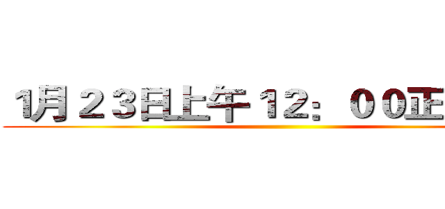 １月２３日上午１２：００正式開戰 ()