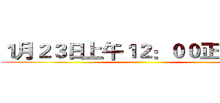 １月２３日上午１２：００正式開戰 ()