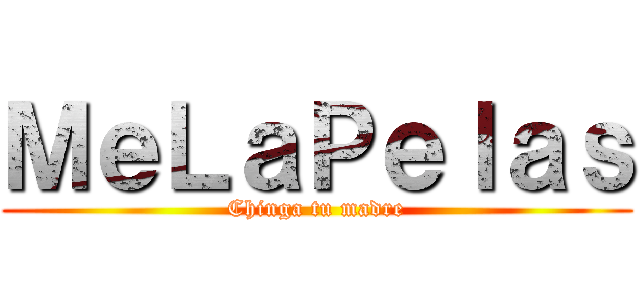 ＭｅＬａＰｅｌａｓ (Chinga tu madre)