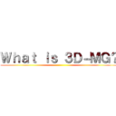 Ｗｈａｔ ｉｓ ３Ｄ－ＭＧ？ ()