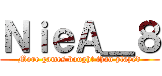 ＮｉｅＡ＿８ (More games bought than played)