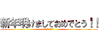 新年明けましておめでとう！！ (これからもよろしく)