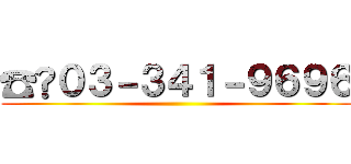 ☎︎０３－３４１－９６９６ ()