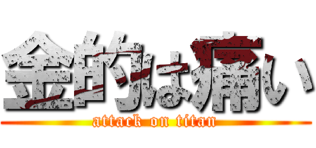 金的は痛い (attack on titan)
