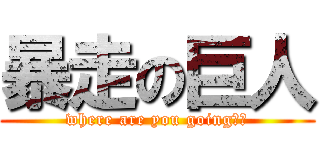 暴走の巨人 (where are you going??)