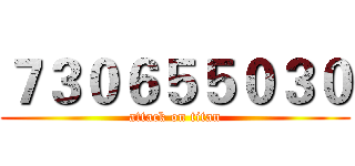 ７３０６５５０３０ (attack on titan)