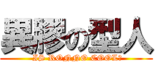 異膠の型人 ( IS RONNO COOL?)