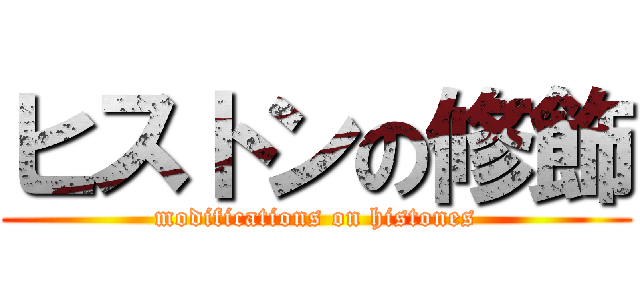 ヒストンの修飾 (modifications on histones)