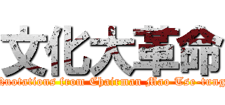 文化大革命 (Quotations from Chairman Mao Tse-tung)