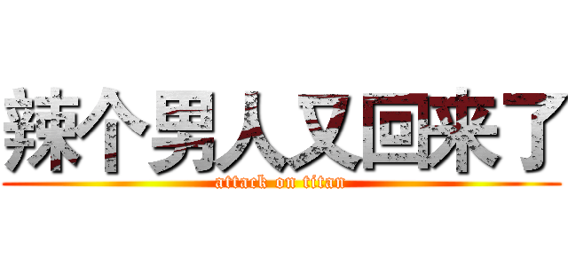 辣个男人又回来了 (attack on titan)