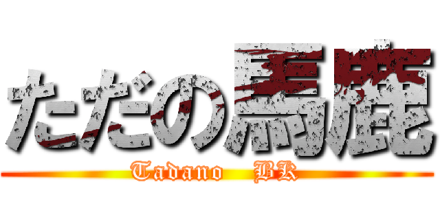 ただの馬鹿 (Tadano   BK)