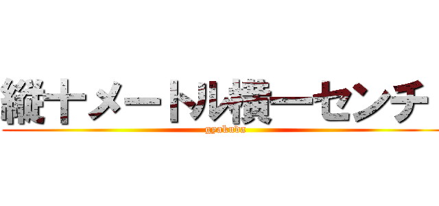 縦十メートル横一センチ！ (gyakuda)