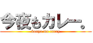 今夜もカレー。 (konya mo curry)