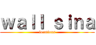 ｗａｌｌ ｓｉｎａ (locations)