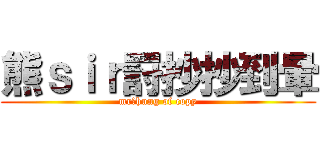 熊ｓｉｒ罸抄抄到暈 (mr。hung of copy)