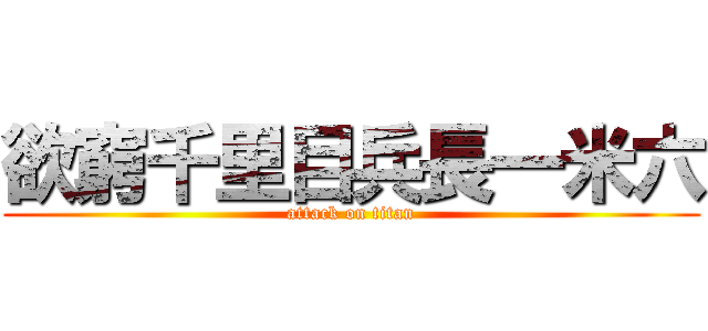 欲窮千里目兵長一米六 (attack on titan)