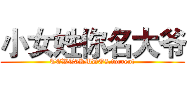 小女姓你名大爷 (TEWT0KMDO8.torrent)