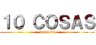 １０ ＣＯＳＡＳ (sobre mi)