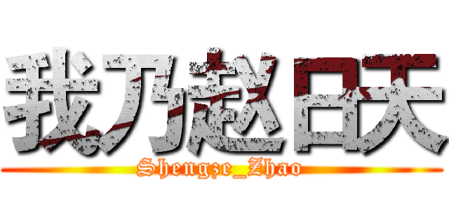 我乃赵日天 (Shengze_Zhao)