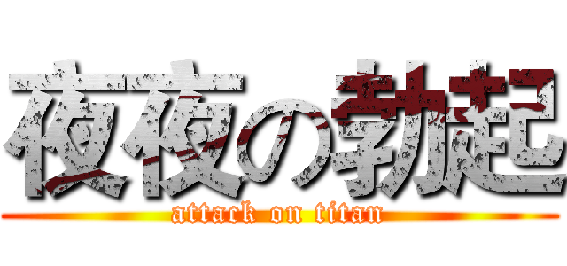 夜夜の勃起 (attack on titan)