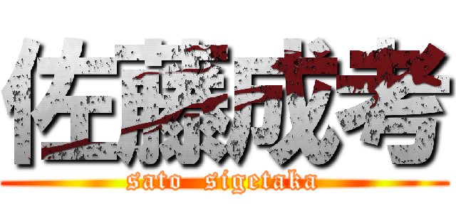 佐藤成考 (sato  sigetaka)