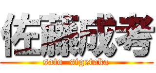 佐藤成考 (sato  sigetaka)