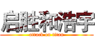 启胜和浩宇 (attack on titan)