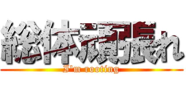 総体頑張れ (I\'m rooting)