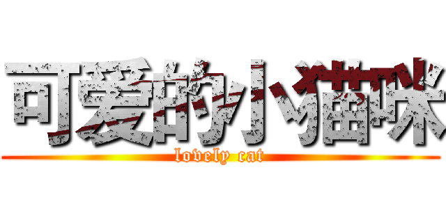 可爱的小猫咪 (lovely cat)