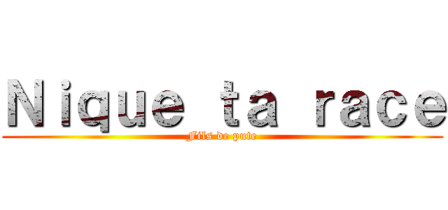 Ｎｉｑｕｅ ｔａ ｒａｃｅ (Fils de pute)