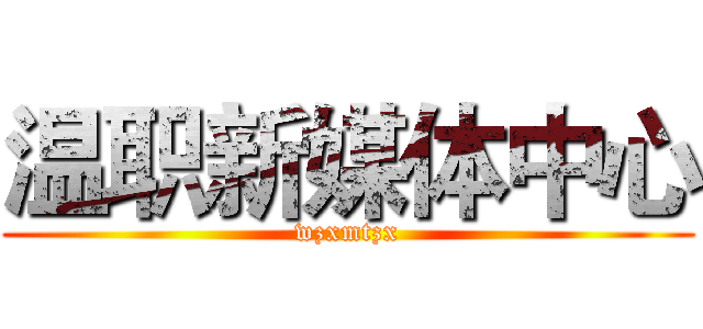温职新媒体中心 (wzxmtzx)