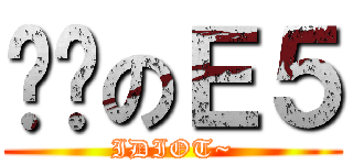 憨憨のＥ５ (IDIOT~)