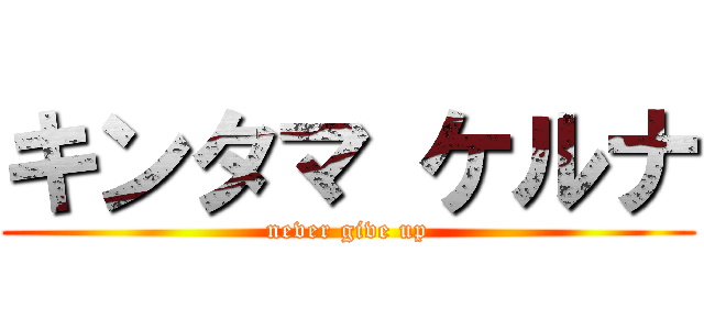 キンタマ ケルナ (never give up)