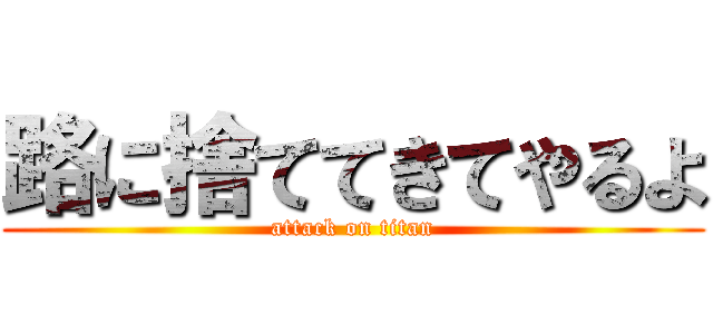 路に捨ててきてやるよ (attack on titan)