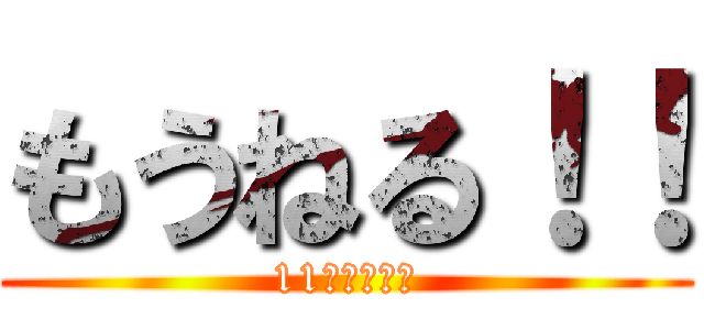 もうねる！！ (11時に起きる)