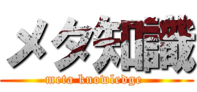 メタ知識 (meta knowledge )