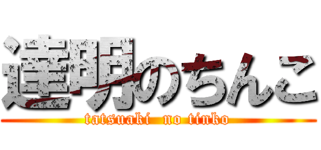 達明のちんこ (tatsuaki  no tinko)