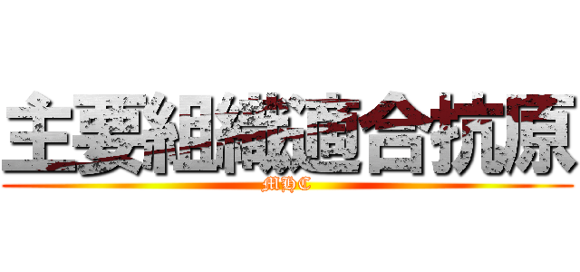 主要組織適合抗原 (MHC)