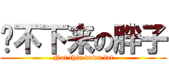 瘦不下来の胖子 (Not thin down fat)