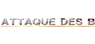 ＡＴＴＡＱＵＥ ＤＥＳ ＢＯＫＩＴＳ (attack on bokit)