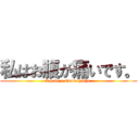 私はお腹が痛いです。 (I have a stomachache.)