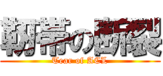 靭帯の断裂 (Tear of ACL)