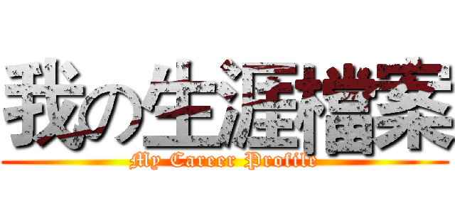 我の生涯檔案 (My Career Profile)