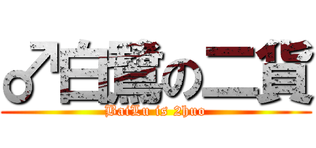 ♂白鷺の二貨 (BaiLu is 2huo)