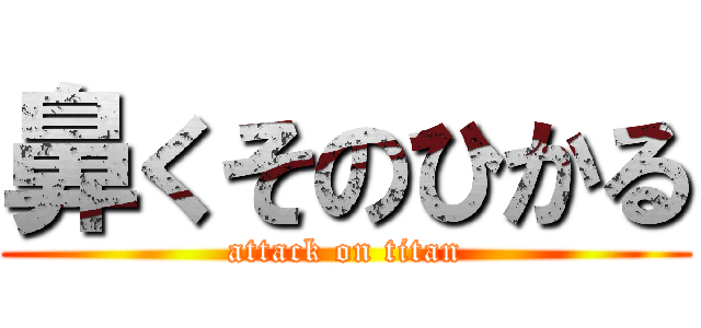 鼻くそのひかる (attack on titan)