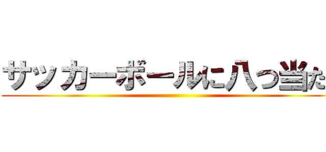 サッカーボールに八つ当たり ()