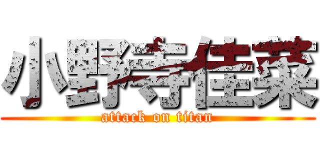 小野寺佳菜 (attack on titan)