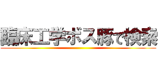 臨床工学ボス豚で検索 ()