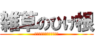 雑草のひげ根 (抜くなんてちょろいですね)