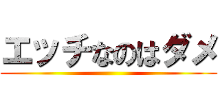 エッチなのはダメ ()